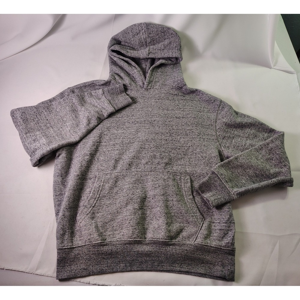 Old Navy Fleece Hoodie Sweatshirt Small S Gray Marled Pullover Pocket Casual